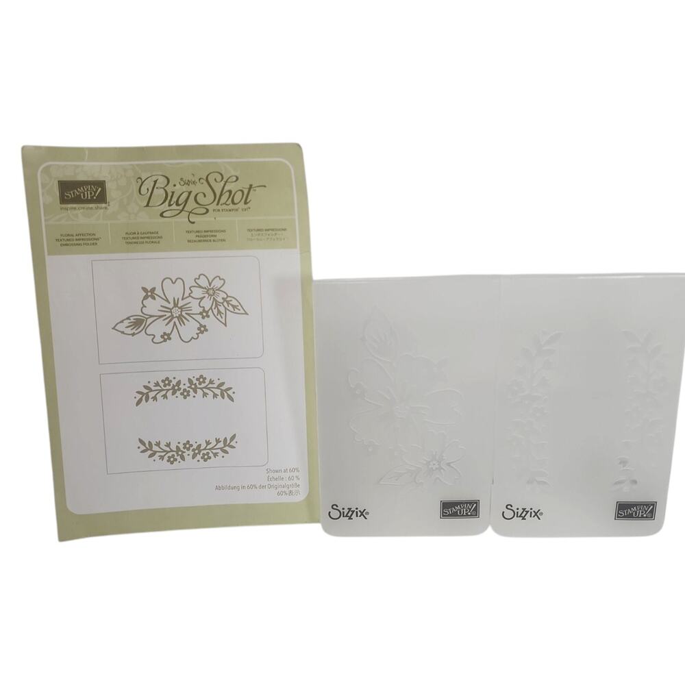 Stampin Up Sizzix Floral Affection Textured Impressions Embossing Folders